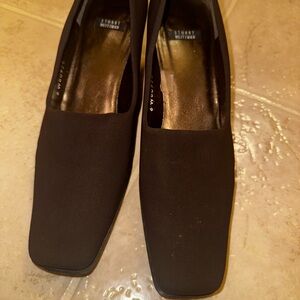 Stuart Weitzman Black Square-Toe Pump